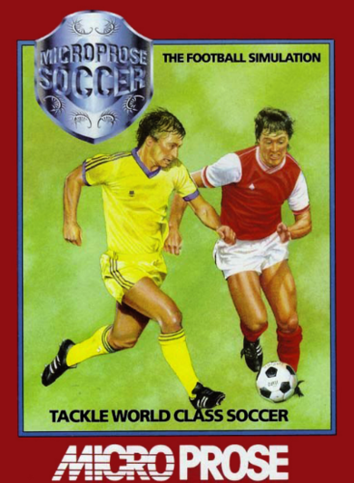 Microprose Soccer box art for Commodore 64